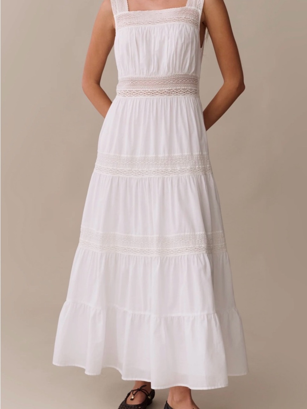 NWT Beautiful Sorella Delphine Cotton Dress white lace. Size 0.